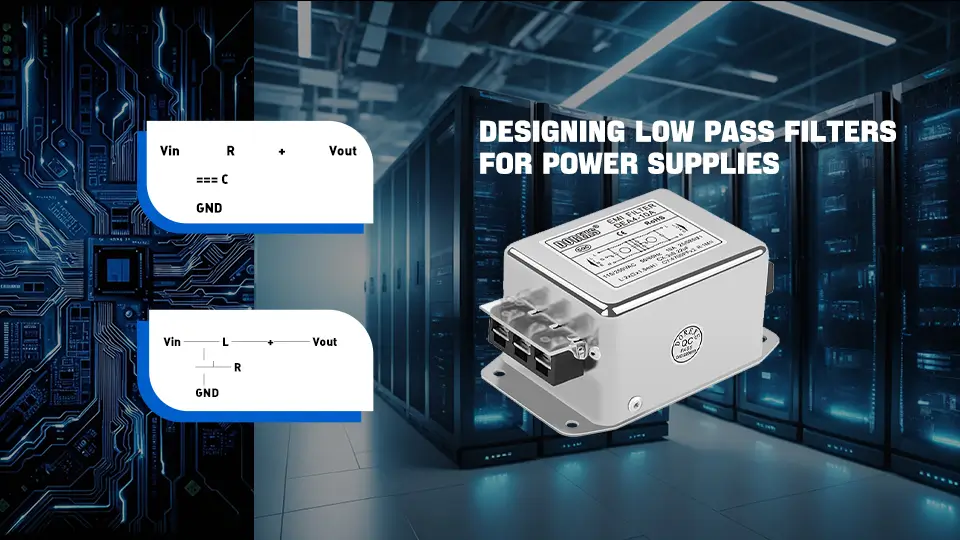 A visual representation of low pass filters used in power supplies.